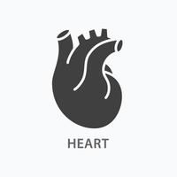 ícone de coração humano. ilustração vetorial para design gráfico e web. vetor