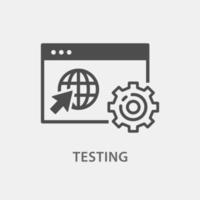 ícone de teste. ilustração vetorial para design gráfico e web. vetor
