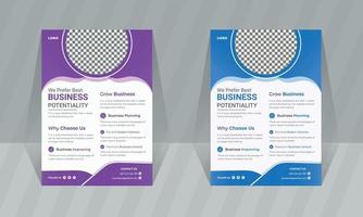 modelo de folheto de negócios corporativos capa de folheto design de vetores tamanho a4 layout de folheto de negócios marketing digital anunciar promoção e publicação