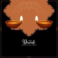 feliz diwali festival indiano celebração clássico fundo elegante vetor