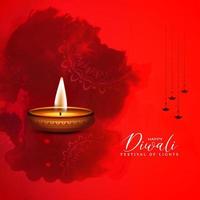 feliz diwali festival indiano celebração clássico fundo elegante vetor