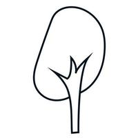 árvore de estilo doodle. ilustração vetorial de desenhados à mão vetor