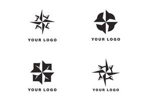 modelo de design de logotipo de bússola vetor