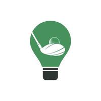design de logotipo de forma de bulbo de clube de golfe. design de logotipo de inspiração de clube de golfe. sinal de ideias criativas de golfe. vetor