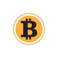 design de ilustração vetorial de ícone de bitcoin vetor
