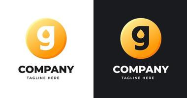 modelo de design de logotipo letra g com estilo de forma quadrada vetor