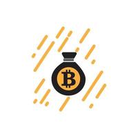 design de ilustração vetorial de ícone de bitcoin vetor