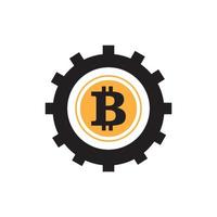 design de ilustração vetorial de ícone de bitcoin vetor