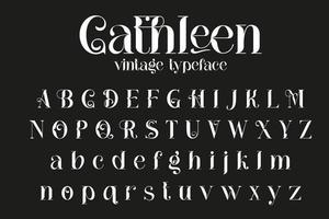 fonte decorativa vintage - cathleen. vetor