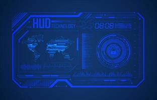 fundo de tecnologia hud moderno vetor