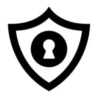 um ícone de design editável do escudo de segurança vetor