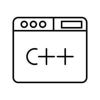 ícone de vetor de linguagem de programação