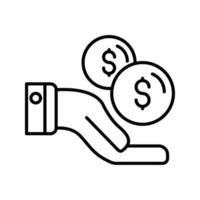 ícone de vetor de economia de dinheiro