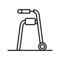 ícone de vetor de andador