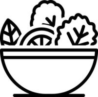 ícone de linha para vegetais vetor