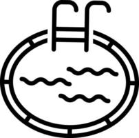 ícone de linha para piscina vetor