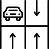 ícone de linha para estacionamento vetor