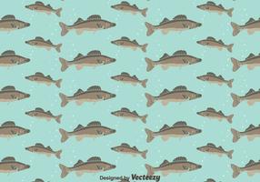 Padrão de Walleye Seamless Pattern vetor