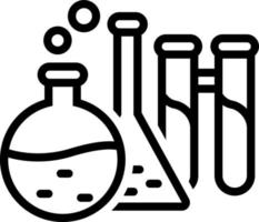 ícone de linha para laboratório vetor