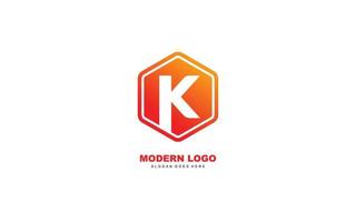 k forma de logotipo para identidade. carta modelo ilustração vetorial para sua marca. vetor