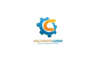 c engrenagem do logotipo para identidade. ilustração em vetor modelo industrial para sua marca.