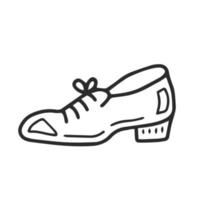 doodle de sapato de homem clássico vetor