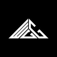 design criativo do logotipo da carta wgg com gráfico vetorial, logotipo simples e moderno wgg em forma de triângulo. vetor