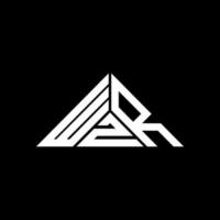 design criativo do logotipo da carta wzr com gráfico vetorial, logotipo simples e moderno wzr em forma de triângulo. vetor