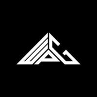 design criativo do logotipo da carta wpg com gráfico vetorial, logotipo simples e moderno wpg em forma de triângulo. vetor