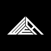 design criativo do logotipo da carta wea com gráfico vetorial, logotipo simples e moderno em forma de triângulo. vetor
