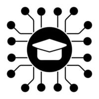 um design de ícone da rede acadêmica vetor