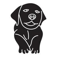 ícone de vetor plano de cachorrinhos ou filhotes para aplicativos ou sites