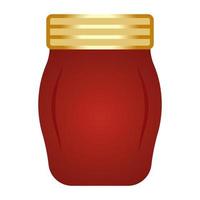 garrafa de pedreiro vermelha ou frascos de vidro ícone de cor plana para aplicativos e sites vetor