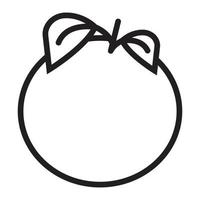 ícone de arte de linha pomelo ou toranja para aplicativos e sites de comida vetor