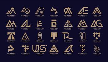 coleção de logotipos abstratos. logotipos abstratos geométricos vetor