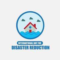 dia internacional para o vetor de redução de desastres. design simples e elegante