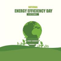 ilustração em vetor de dia de eficiência energética. design simples e elegante