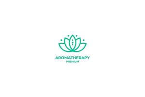 ilustração de modelo de design de logotipo de aromaterapia natural plana vetor