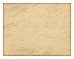 papel velho com bordas queimadas, isolado no fundo branco, com lugar para o seu texto. ilustração vetorial vetor