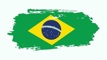 vetor de bandeira de textura grunge do brasil