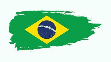 novo vetor de bandeira grunge do brasil angustiado