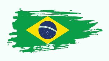 vetor de bandeira do brasil grunge abstrato profissional