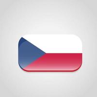 vetor de design de bandeira da república checa