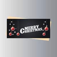 banner de natal com decoração elegante vetor