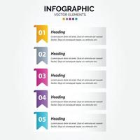 modelo de infográfico vertical elegante simples 5. vetor