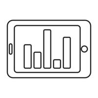 ícone de download premium de análise de dados online vetor