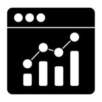 ícone de download premium de análise de dados online vetor