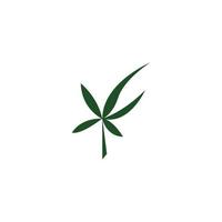 design de ícone de ilustração vetorial de folha de cannabis vetor