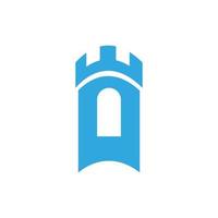 logotipo do ícone do castelo vetor