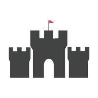 logotipo do ícone do castelo vetor